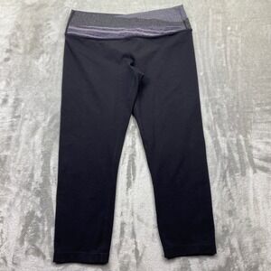 Lululemon Align Black Crop Leggings Yoga Pants Women's Size 8